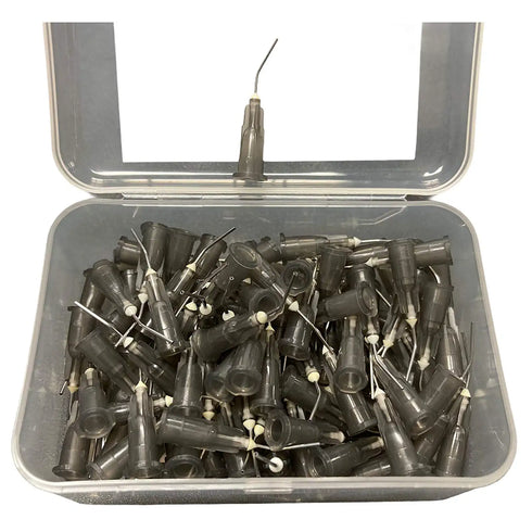 Pre-Bent Needle Applicator Tips Dispensing Tips 18ga, 20ga, 22ga, 25ga Etchant Flow Resin Tips 100pcs/Bx